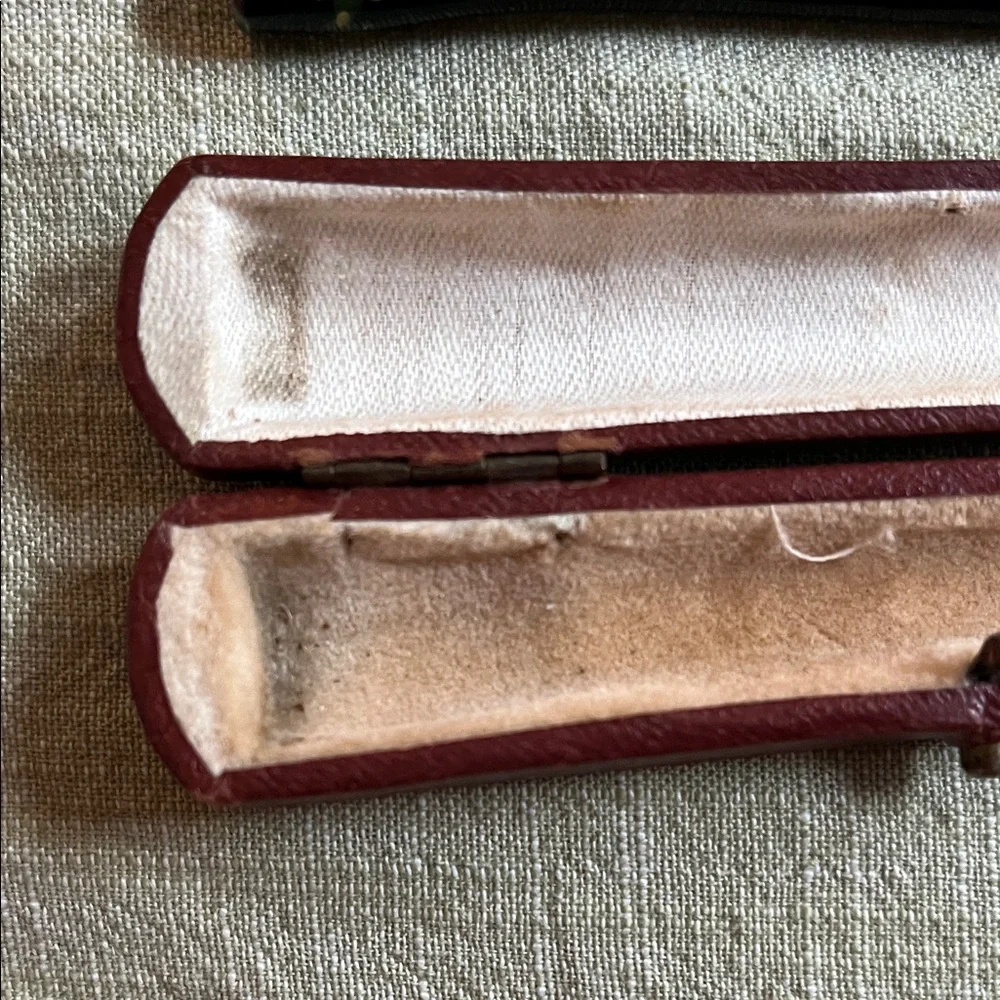 Vintage Cigarette Holder with Leather Case 1920-1930 Hand Painted Red Rose - Picture 8 of 13